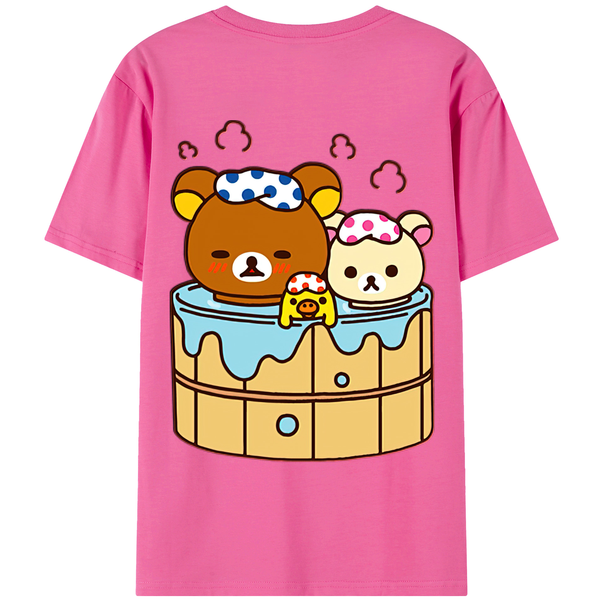 （画像用） リラックマ リラックマ キイロイトリ Rilakkuma Korilakkuma Kiiroitori レディース半袖Tシャツ(バックプリント)